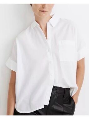 Madewell White Button Down Shirt